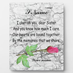 PLAQUE PHOTO TAUX DE MONOGRAMME DE SISTER