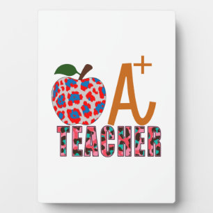 Plaque Photo Teacher Art Apple A Plus Teacher