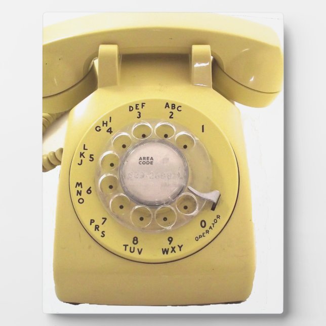 Plaque Photo Téléphone Rotary jaune (Devant)