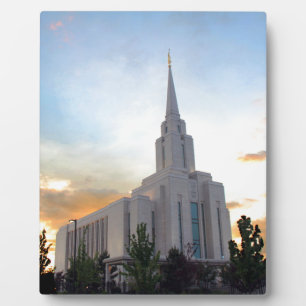 Plaque Photo Temple LDS mormon Oquirh Mountain Utah