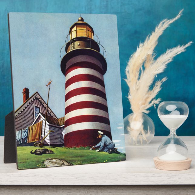 Plaque Photo Teneur de phare par Stevan Dohanos (Côté)