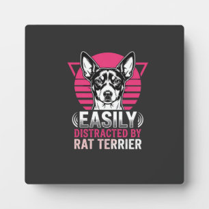 Plaque Photo Térrier Rattus Facilement Distrait Chien Rétro