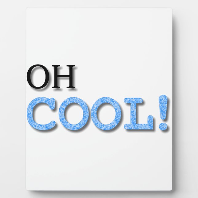 Plaque Photo Texte Cool (Devant)