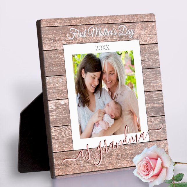 Plaque Photo Texte personnalisé + Photo Fête des mères Cadeau r (Créateur téléchargé)