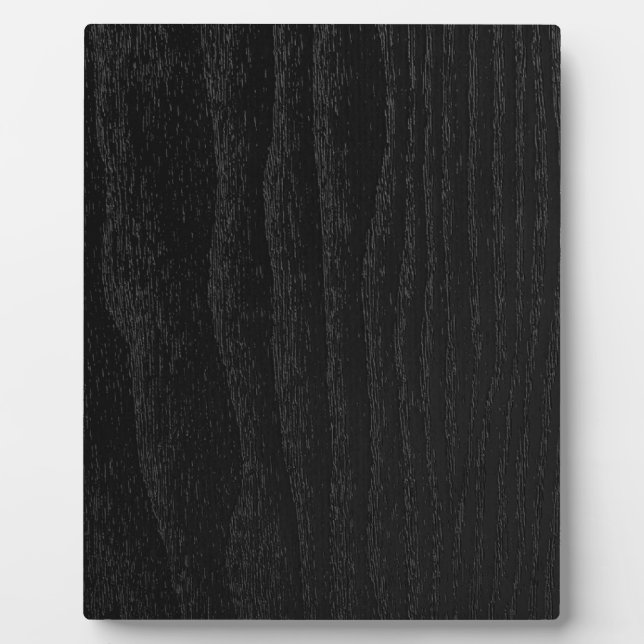 Plaque Photo Texture en bois noir personnalisée (Devant)