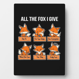 Plaque Photo The Fox I Give