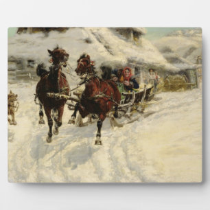 Plaque Photo The Sleigh Ride, 1896