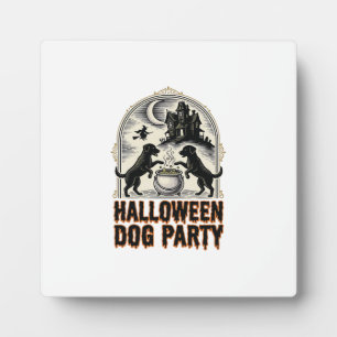 Plaque Photo Thème de fête pour chien Halloween Chaudron de sor