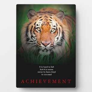 Plaque Photo Tiger Motivation Réussite