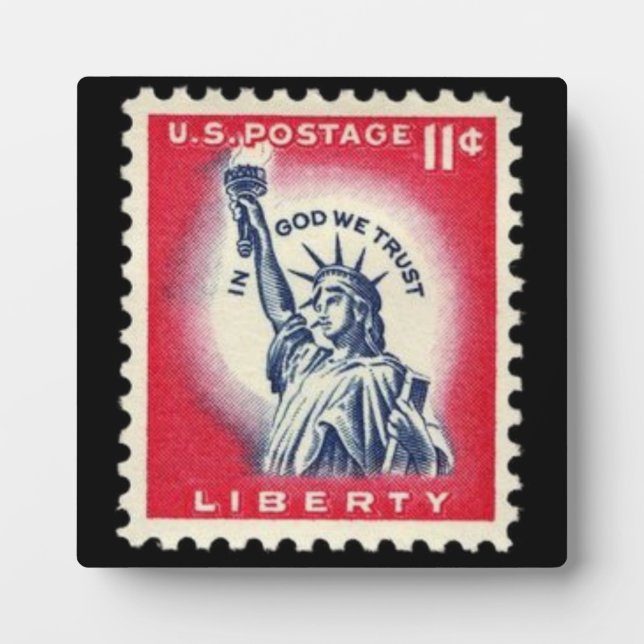 Plaque Photo Timbre de liberté (Devant)