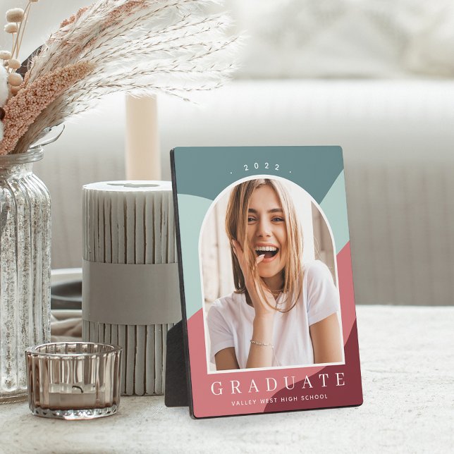 Plaque Photo Tonal Stripes Graduation Keepsaké Photo (Créateur téléchargé)