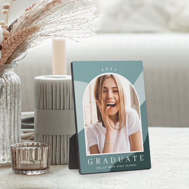 Plaque Photo Tonal Stripes Graduation Keepsaké Photo (Créateur téléchargé)