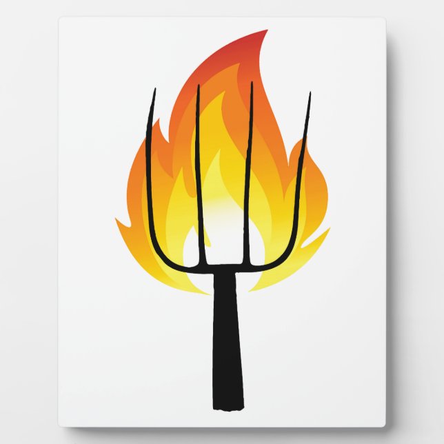 Plaque Photo Torche et fourche (Devant)
