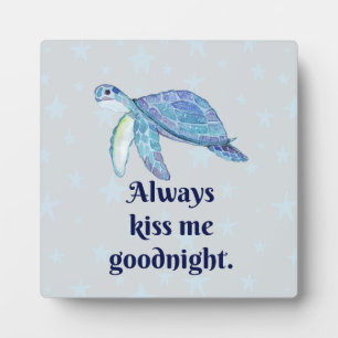 Plaque Photo Tortue de mer Bonne nuit