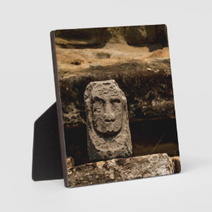 Plaque Photo Totem de Pierre du Cambodge Sourire