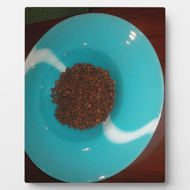 Plaque Photo Touch of the Sea : A Cyan Bowl of Coffee (Devant)