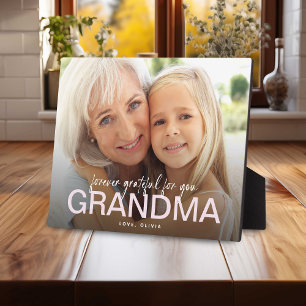Plaque Photo Toujours Reconnaissant Pour Vous Grand-Mère Tenue 
