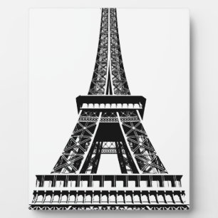 Plaque Photo Tour Eiffel noir blanc Paris France Art