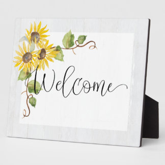 Plaque Photo Tournesol Bienvenue Mariage ou douche