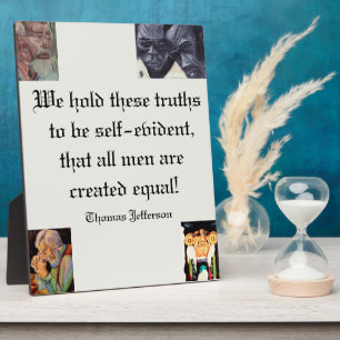PLAQUE PHOTO TOUS LES HOMMES SONT ÉGAUX
