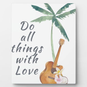Plaque Photo Tous les Things With Love Tropical