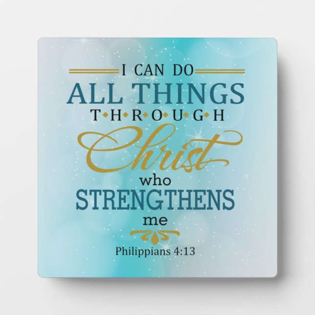 Plaque Photo Toutes les choses par le Christ (Devant)