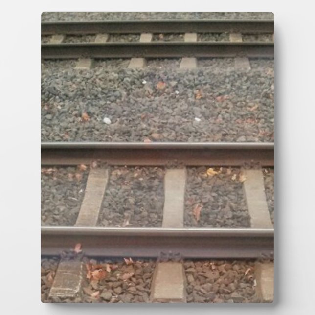Plaque Photo Traces ferroviaires, Chemins de fer (Devant)