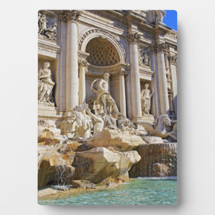 Plaque Photo Trevi fountain