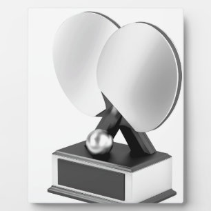 Plaque Photo Trophée de tennis de table en argent
