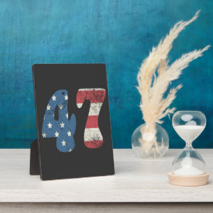 Plaque Photo Trump 2024 Vintage drapeau patriotique américain 4