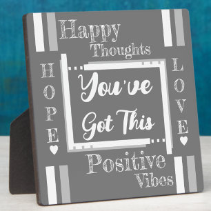 Plaque Photo Tu as cet encouragement gris blanc
