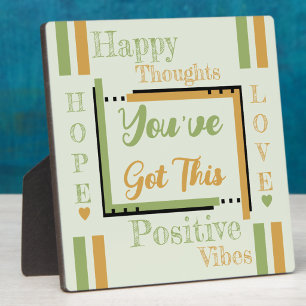Plaque Photo Tu as cet encouragement or vert