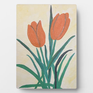 Plaque Photo Tulipes orange