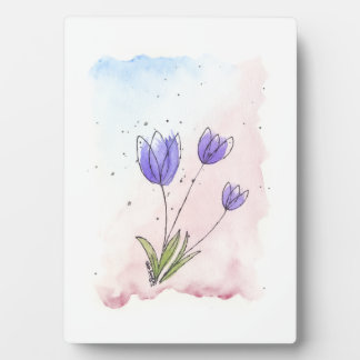 Plaque Photo Tulipes pourpres