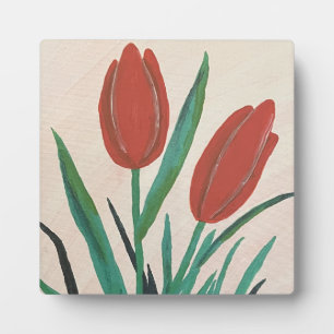 Plaque Photo Tulipes rouges