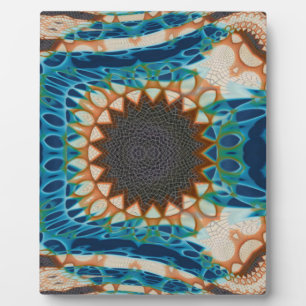 Plaque Photo Turquoise Gold Sun Southwestern Art