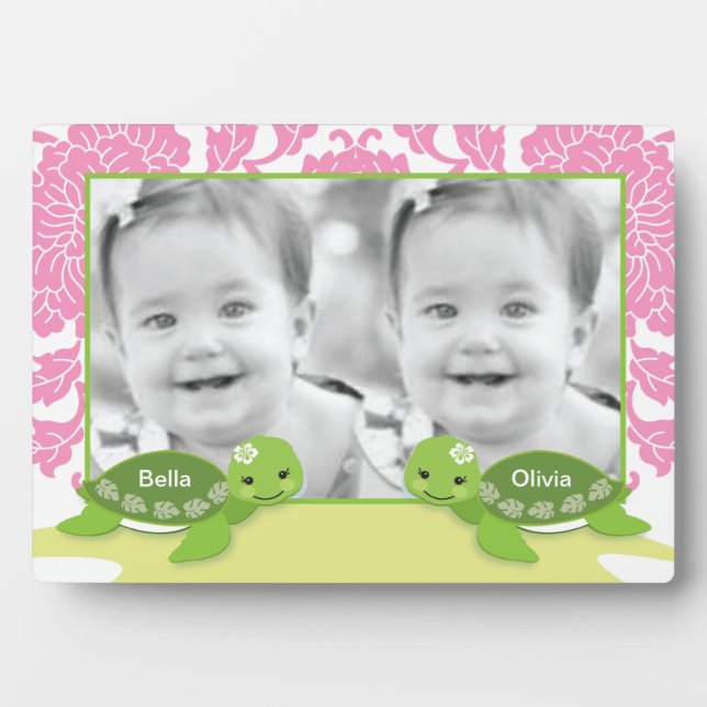 Plaque photo Twin Girl Turtles (Devant)