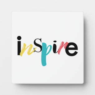 Plaque Photo Typographie moderne, créative et joyeuse d'Inspire