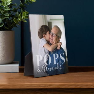 Plaque Photo Un cadeau élégant pour les flics et les petits-enf