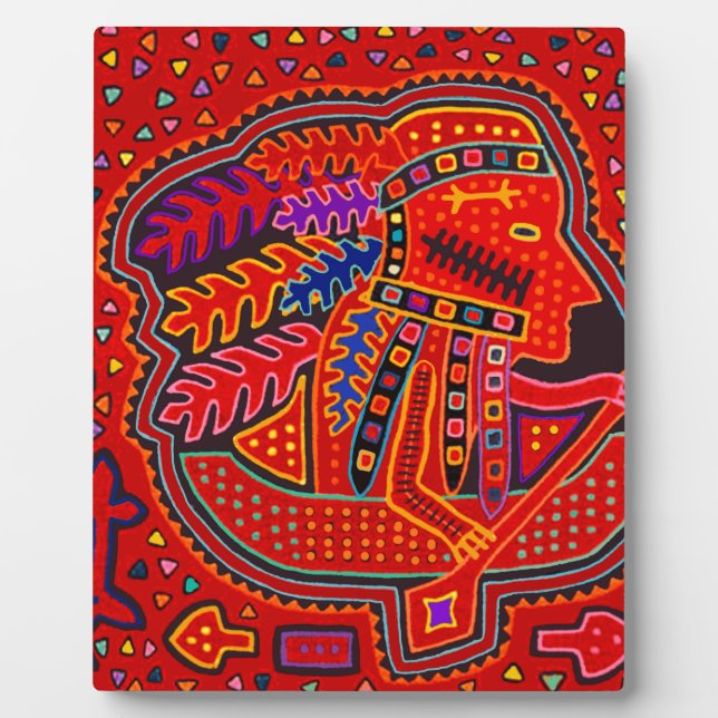 Plaque Photo Un Indien Kuna en canoë (Devant)