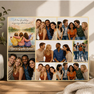 Plaque Photo Une véritable amitié Fête de l'amitié Inspiran