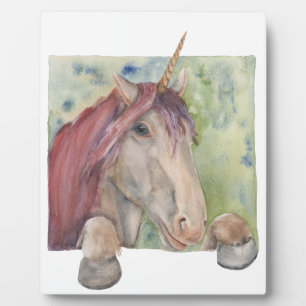 Plaque Photo Unicorne