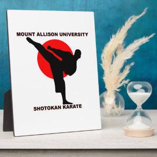 Plaque Photo Université du Mont Allison Karate de Shotokan