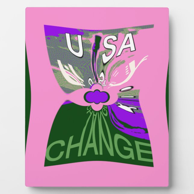 Plaque Photo USA Change Art Print (Devant)