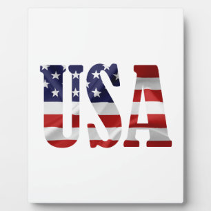 Plaque Photo USA Patriotique