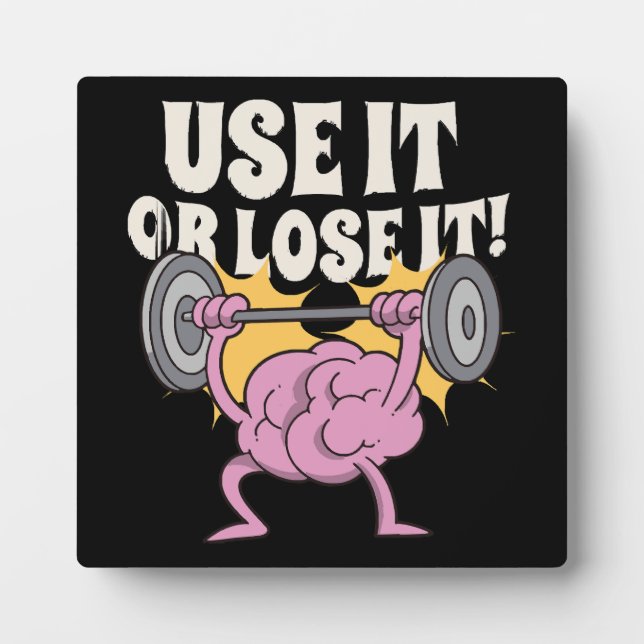 Plaque Photo Utilisez et entraînez votre cerveau (Devant)