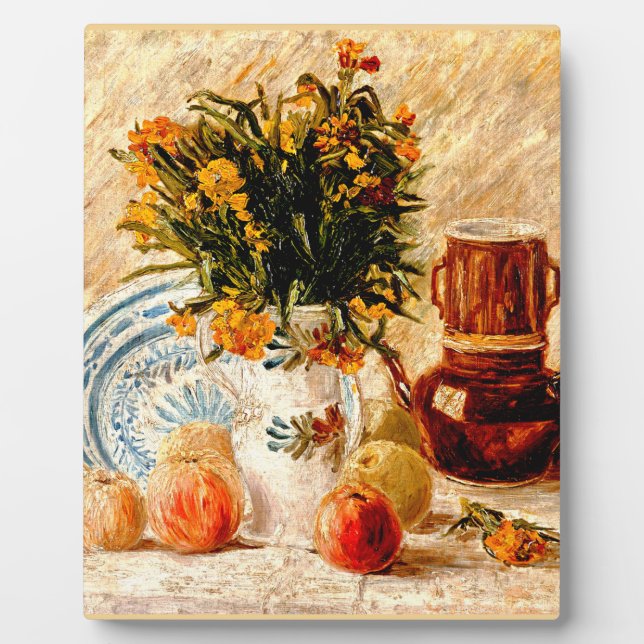 Plaque Photo Van Gogh - La vie continue avec un pot de café (Devant)