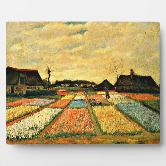 Plaque Photo Van Gogh - Lits à fleurs en Hollande (Devant)