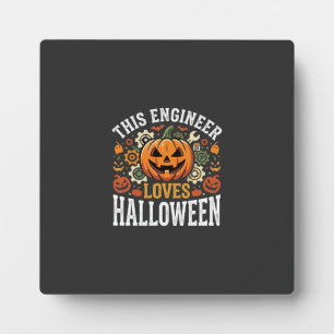 Plaque Photo Vecteur de citrouille d'ingénieur d'Halloween