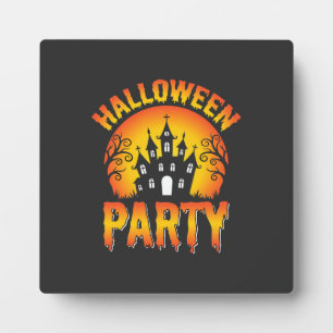 Plaque Photo Vecteur de fête de maison hantée Halloween